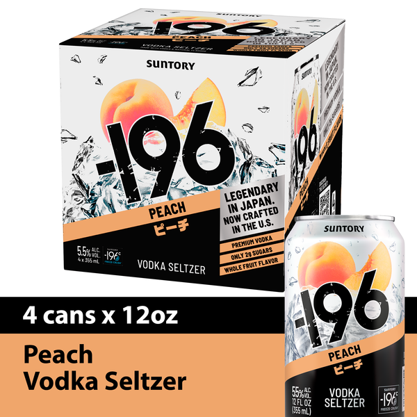 196 Peach Vodka Seltzer Same-Day Delivery or Pickup | Cash Wise Liquor