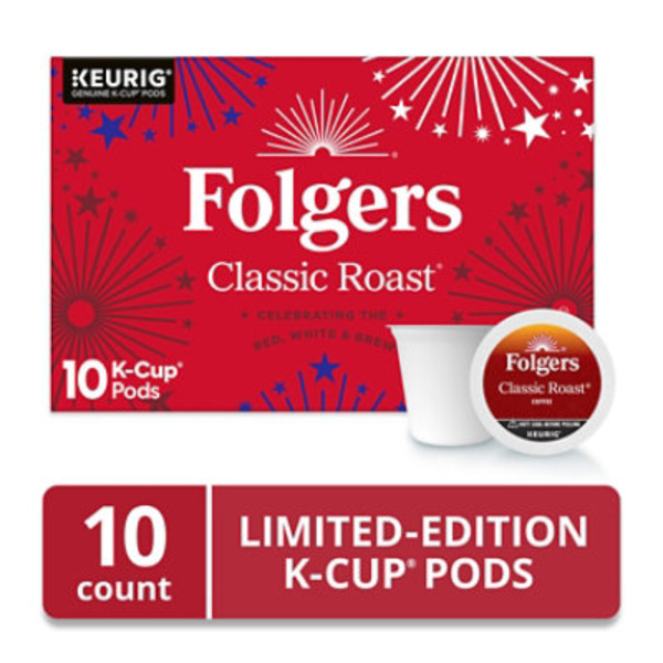 Folgers Classic Roast Coffee, Medium Roast, Keurig K-Cup Pods