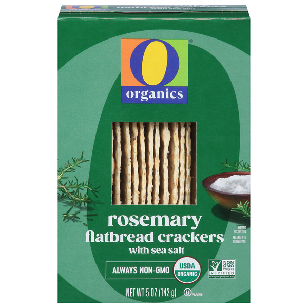 O Organics Flatbread Crackers, Rosemary