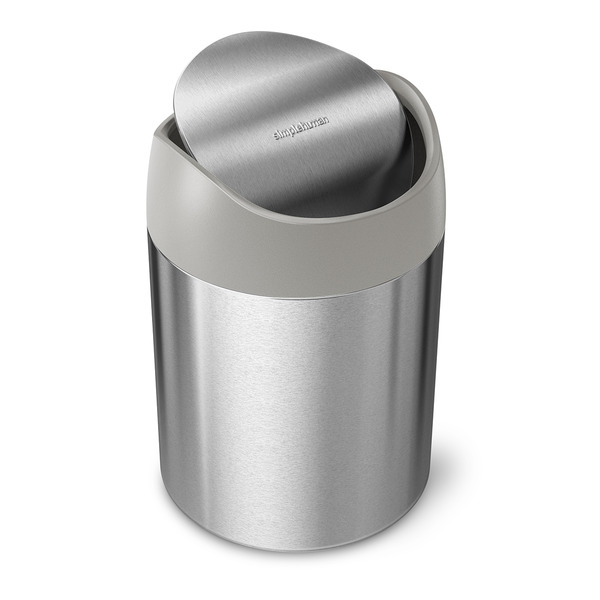 simplehuman 1 1/2-Liter Brushed Stainless Steel Fingerprint-Proof Countertop Trash Can