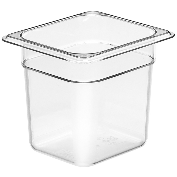 Cambro - Camwear 66CW135 - 1/6 Size Food Pan, 6" Deep, Clear