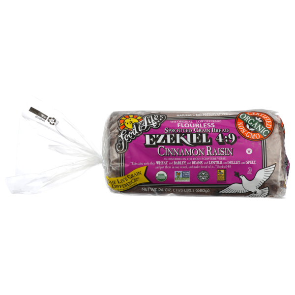 Food for Life Flourless Sprouted Grain Cinnamon Raisin Bread