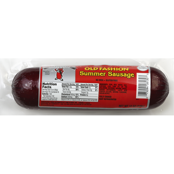 Ambassador Summer Sausage, Old Fashion Same-Day Delivery or Pickup