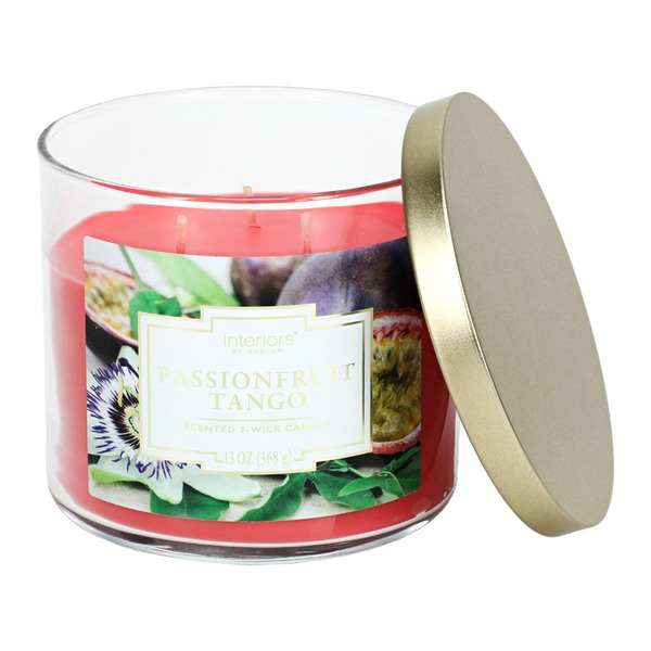 Interiors by Design 3-Wick Passionfruit Tango Jar Candle Same-Day