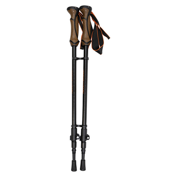 Adventuridge Adjustable Trekking Poles, Cork Handles - Orange Same