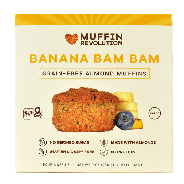 Muffin Revolution Banana Bam Bam, Grain-Free Almond Muffins Same