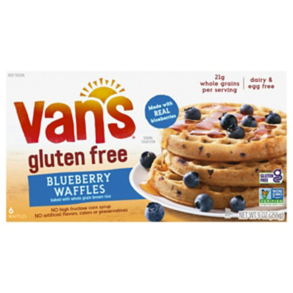 Van's Foods Waffles, Gluten Free, Blueberry