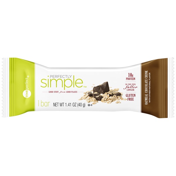 zone perfect oatmeal chocolate chunk nutrition