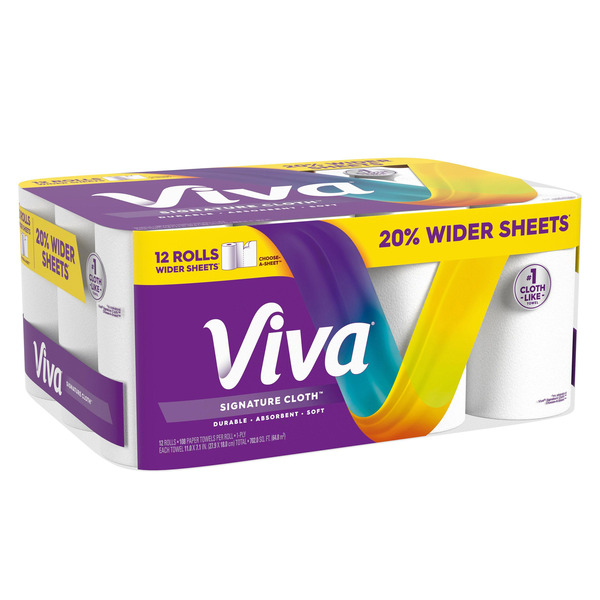 Viva Signature Cloth Paper Towels, 108 Sheets, 12-count