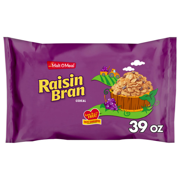 Malt-O-Meal Raisin Bran Cereal, Family Size Breakfast Cereal