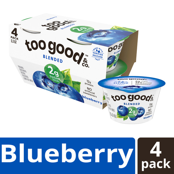 Too Good & Co. Blueberry Low Fat Greek Yogurt Cultured Product