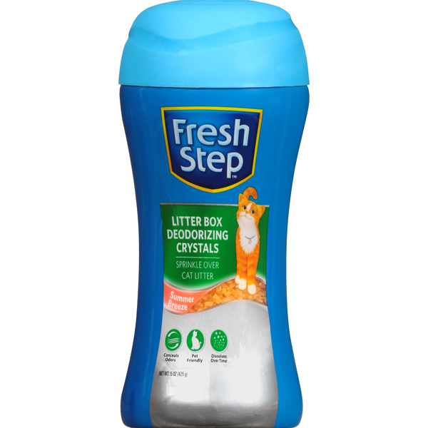 Fresh Step Litter Box Deodorizing Crystals, Summer Breeze (15 oz
