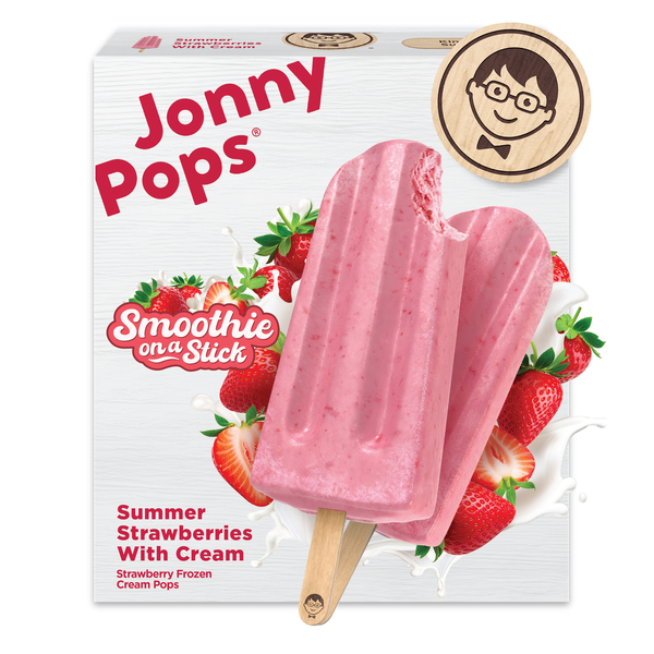 JonnyPops Summer Strawberries with Fresh Cream Same-Day Delivery