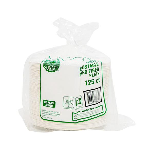 Sunset- 7' White Plate PFAS 125/