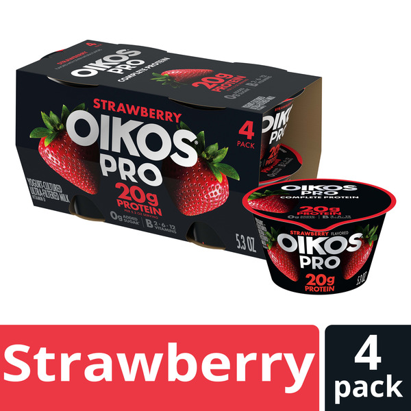 Oikos Strawberry Yogurt-Cultured Ultra-Filtered Milk Cups