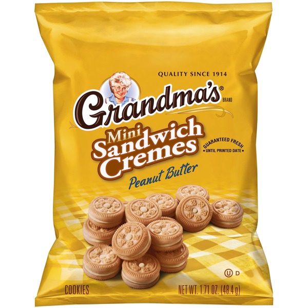 Grandma's Peanut Butter Mini Sandwich Cremes Cookies (48.4 g) Instacart