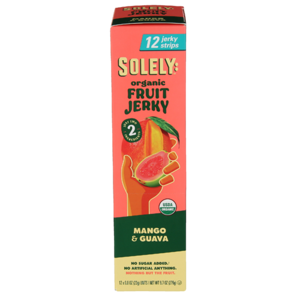 Solely Organic Mango & Guava Fruit Jerky 12 Pack Box