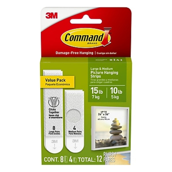 Command Medium and Large Picture Hanging Strips