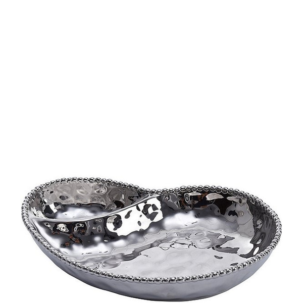 Pampa Bay Verona Silver Porcelain 2-Section Serving Piece
