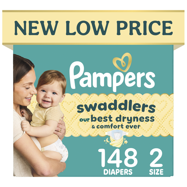 Pampers Swaddlers Disposable Diapers, Size 2, 148 Count - Limited Edition Design