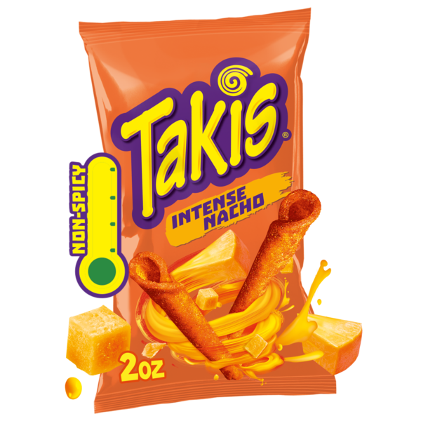 Takis Intense Nacho 2 oz Value Size Bag, Cheese Flavored Non-Spicy
