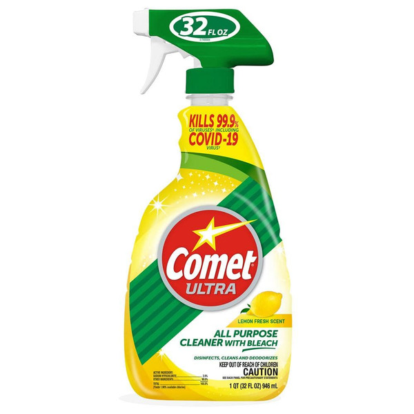 Comet Ultra 32 Oz. All-purpose Cleaner With Bleach And Disinfectant Spray, Lemon Fresh