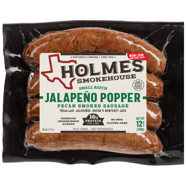 Holmes Smokehouse Jalapeño Popper Pecan Smoked Sausage