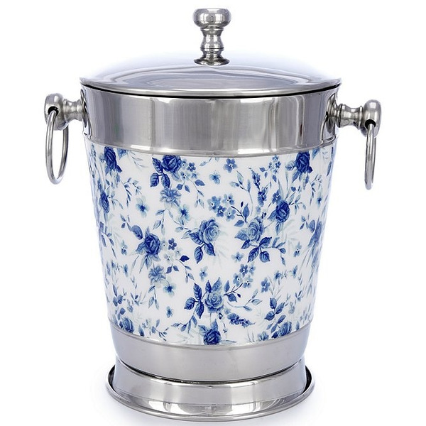 Southern Living Caroline Collection Floral Print Enamel Ice Bucket