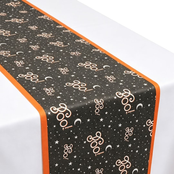 Celebrate It Halloween Boo Moons & Stars Table Runner