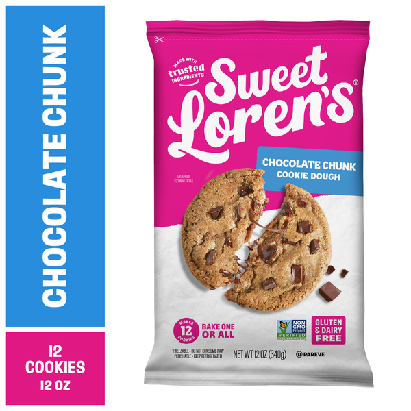Sweet Loren's Chocolate Chunk Cookie Dough, Gluten Free & Vegan