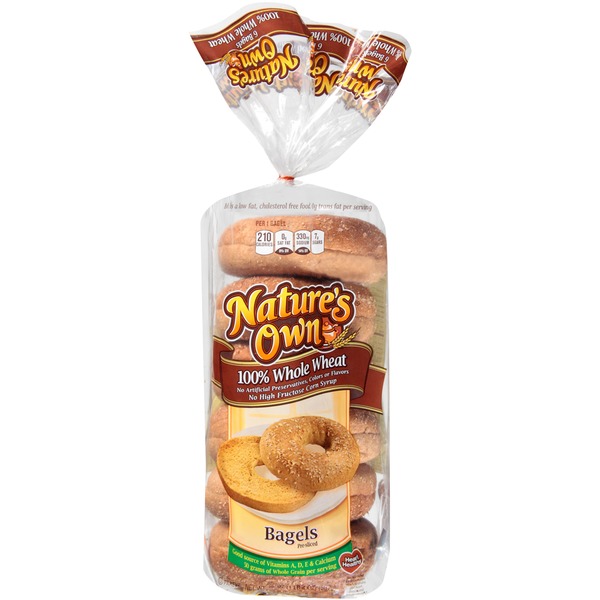 Nature's Own 100 Whole Wheat Bagels (20 oz) Instacart