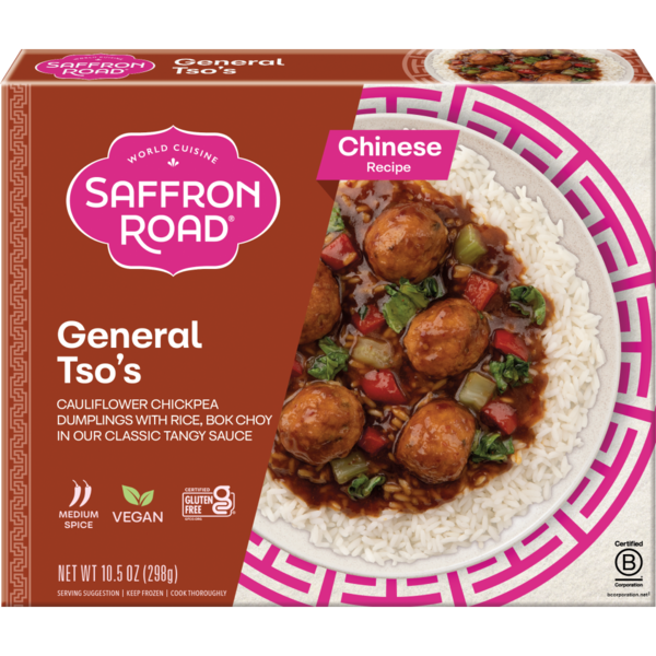 Saffron Road General Tso's, Vegan, Gluten-Free Asian Meal, Frozen