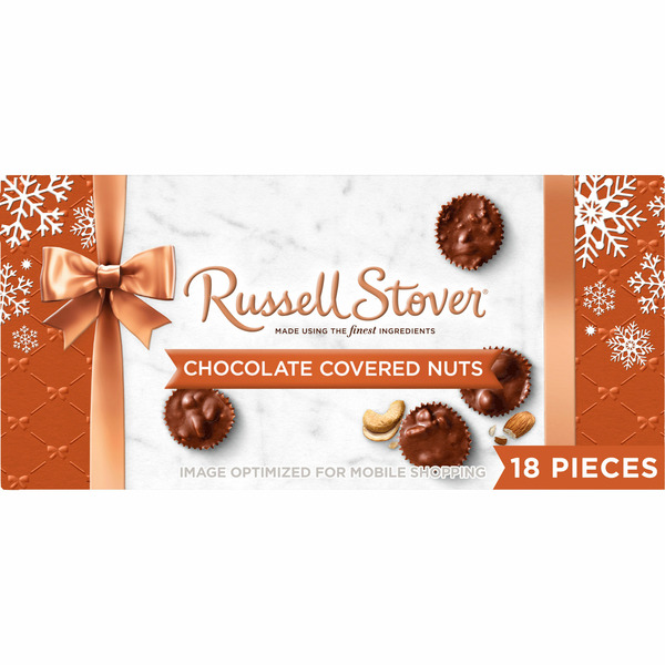 Russell Stover Christmas Chocolate Covered Nuts Assortment In Milk