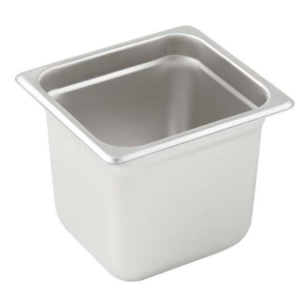 Steam Table Pan, 1/6 Size, 6" deep, Stainless