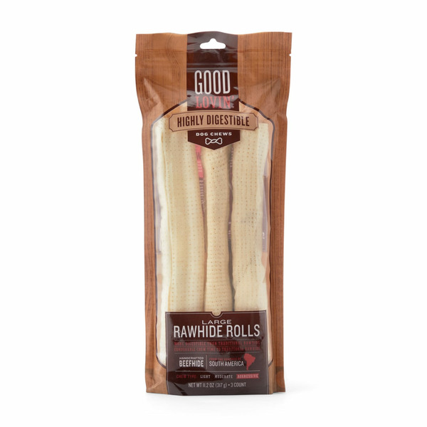 Good Lovin' Large Rawhide Rolls for Dogs