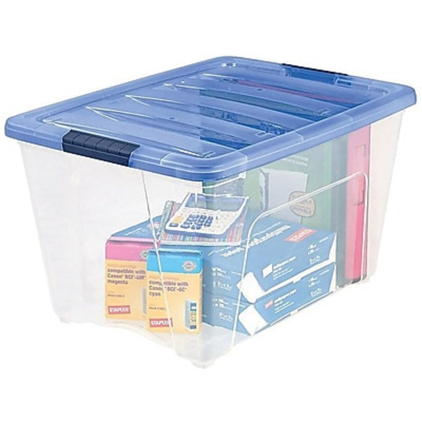 Iris 100242 54 Quarts Clear Latch Lid Storage Box