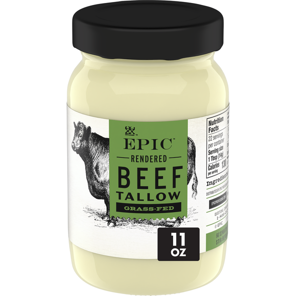 EPIC Beef Tallow, Grass-Fed, Keto Friendly, Whole30 Same-Day