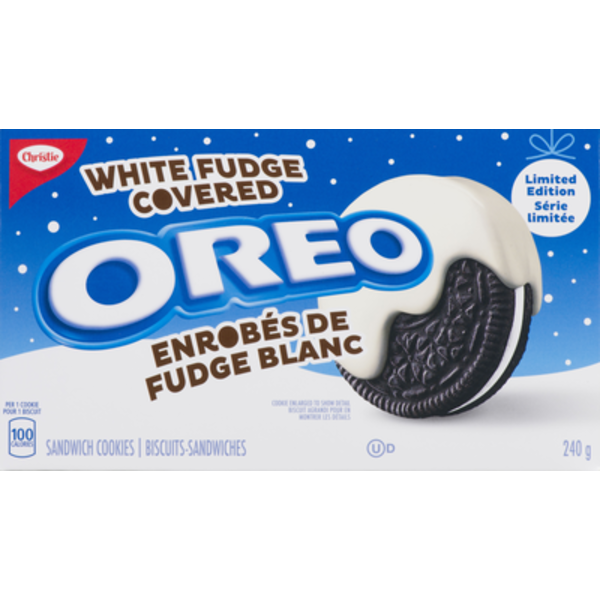 Nabisco Oreo Pure White Fudge Covered Sandwich Cookies Same-Day