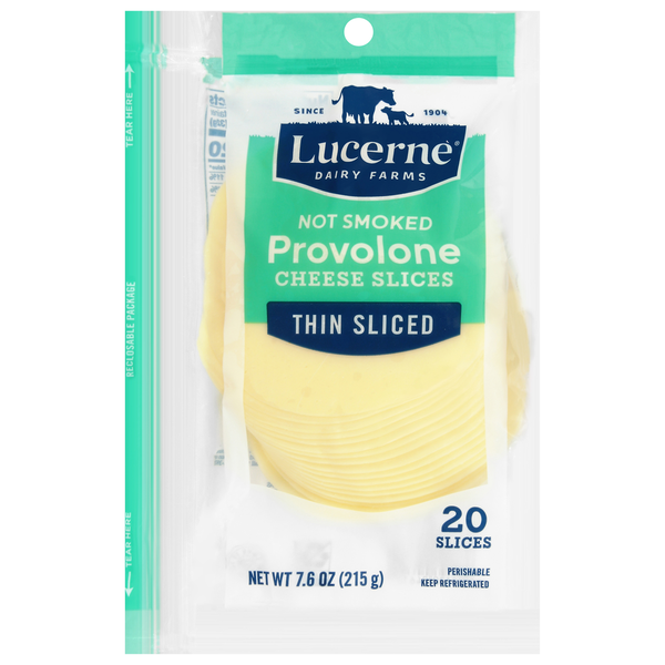 Lucerne Cheese, Thin Sliced, Provolone, Not Smoked