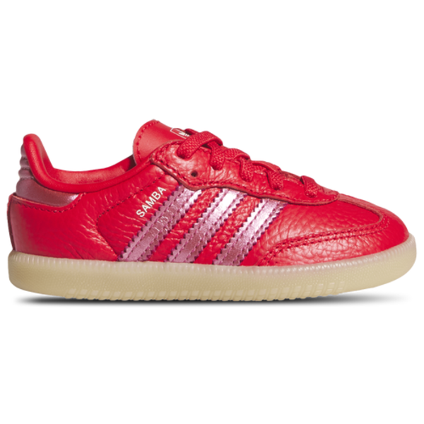 adidas Girls' Samba Toddler Soccer Shoe, Size 8 - White/Metallic Red/Gum
