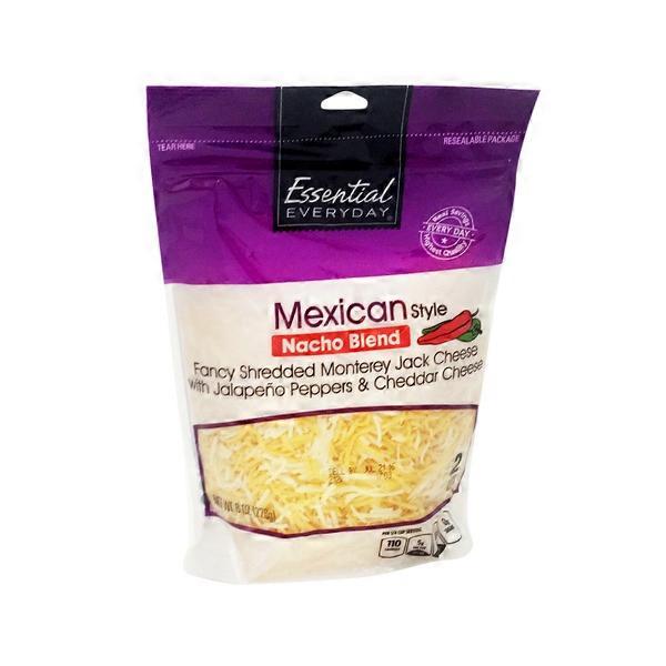 Essential Everyday Nacho Cheese Blend Cheddar Cheese & Monterey Jack Cheese With Jalapeno Fancy