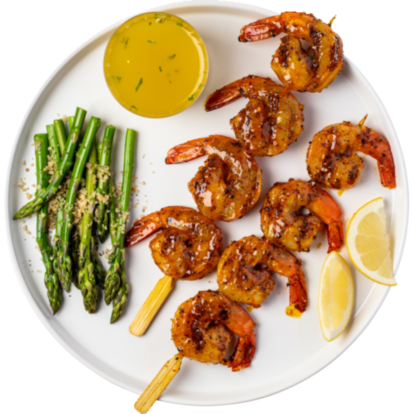 Sprouts Roasted Garlic Lemon Pepper Peeled & Deveined Tail On Previously Frozen Raw Shrimp Skewer