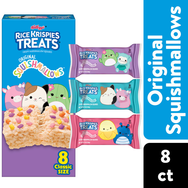 Kellogg's Rice Krispies Treats Original Crispy Marshmallows Squares, Kids Snacks