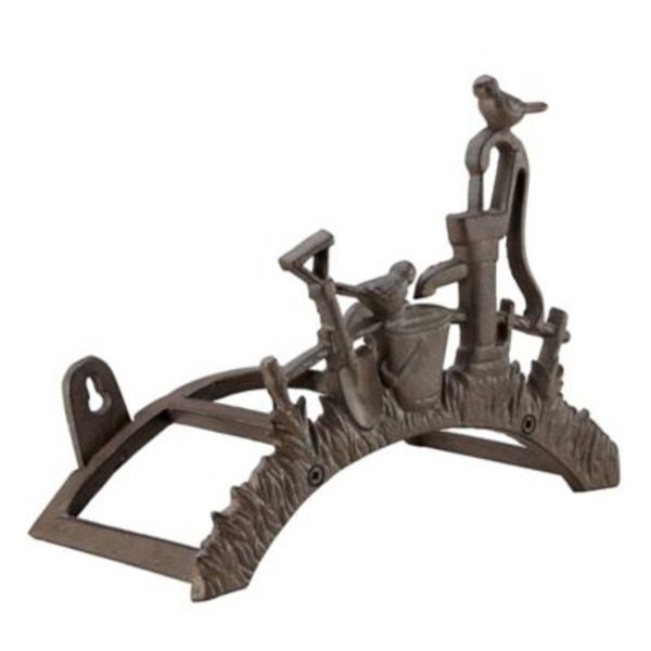 Ground Work 50 ft. Hose Hanger with Rustic Scene