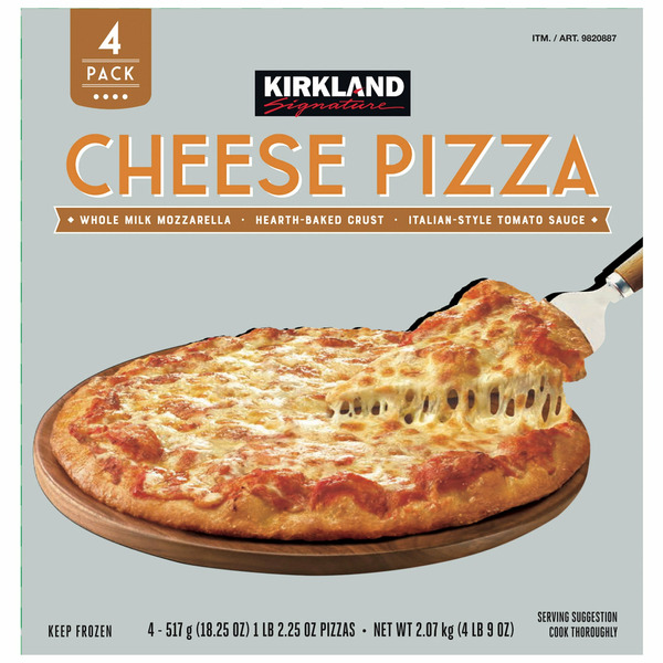Kirkland Signature Cheese Pizza, 4-count