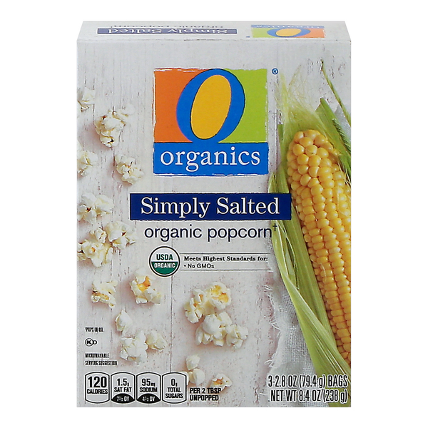 O Organics Popcorn, Organic, Simply Salted