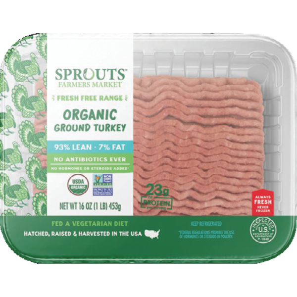 Sprouts Organic 93% Lean Fresh Ground Turkey