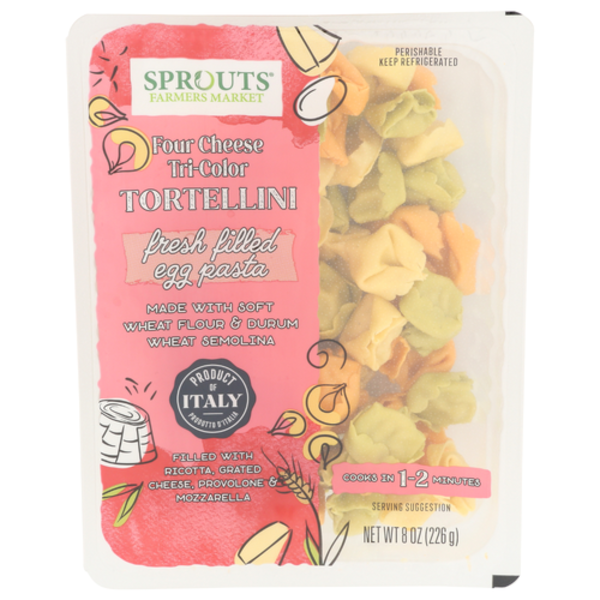 Sprouts Four Cheese Tri-Color Tortellini Fresh Filled Egg Pasta