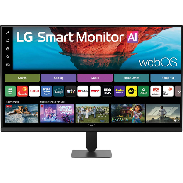 L.G. 4K UHD Smart Monitor with HDR10 & Built-In Speakers, 60 Hz 5 ms (HDMI, USB-A) - Black