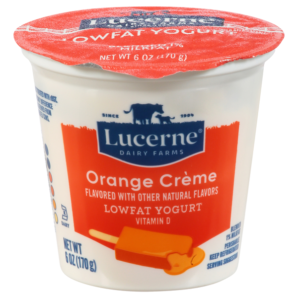Lucerne Lowfat Blended Orange Creme Flavored Yogurt